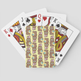 Schokolade Bunnies - Gelbe Spielkarten