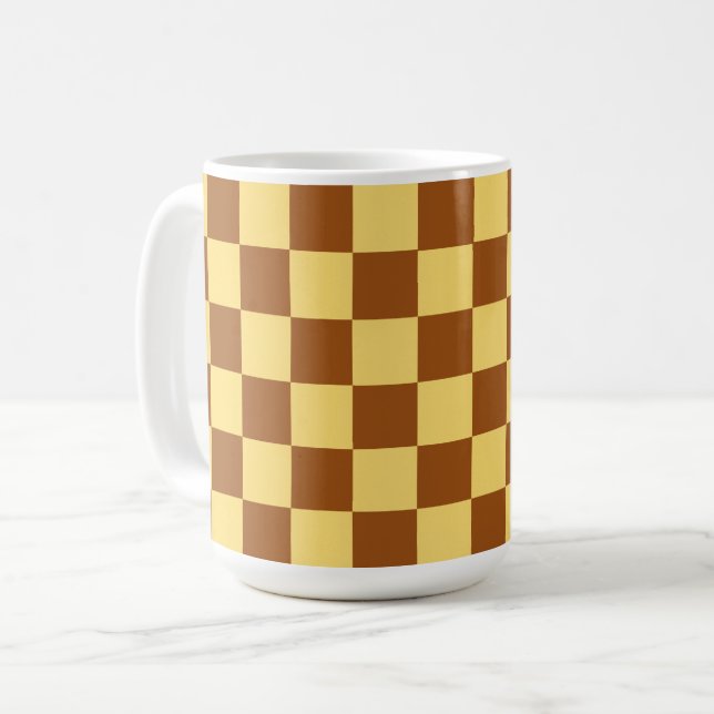 Schokolade Butter Töne Quadrat Tasse Cup (Vorderseite Links)
