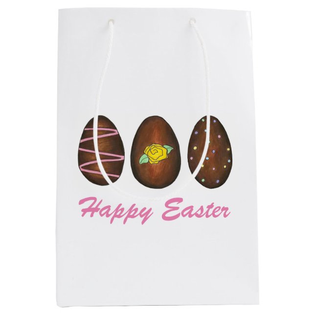 Schokolade Buttercreme Happy Easter Candy Mittlere Geschenktüte (Vorderseite)