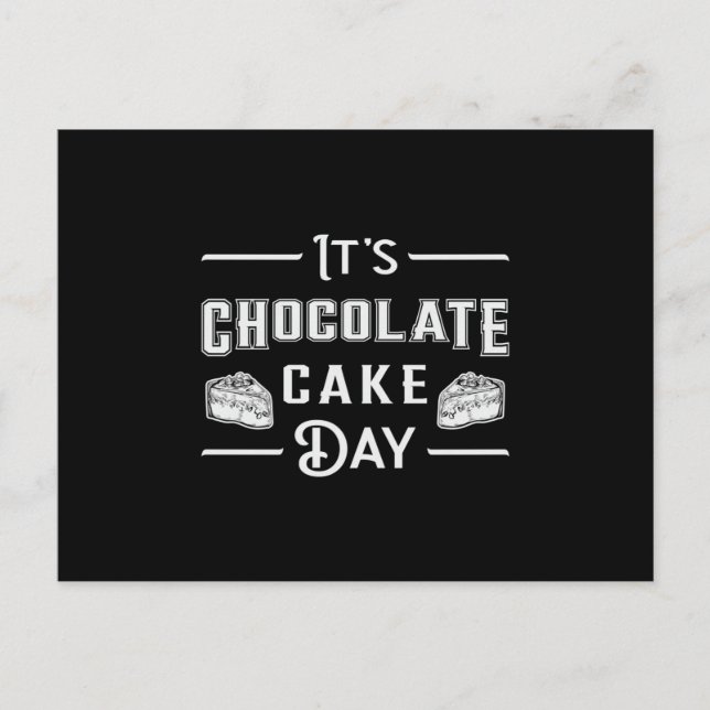 Schokolade Cake Day Cocoa Süßes Geschenk Idee Postkarte (Vorderseite)