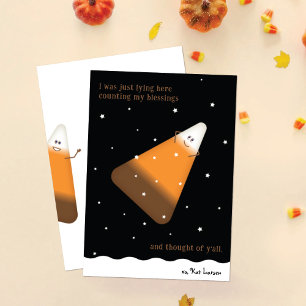 Schokolade Candy Corn Frohe Herbstferien Karte