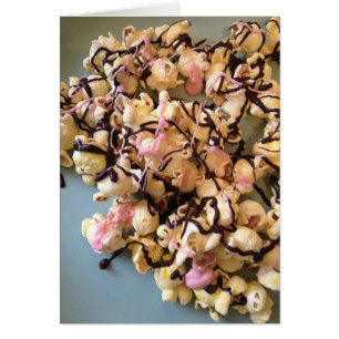 Schokolade Candy Popcorn mit bearbeitbarem Text