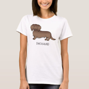 Schokolade Cartoon Hund und Text der Dackel T-Shirt