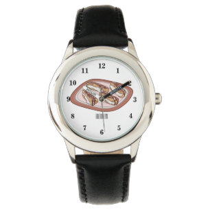 Schokolade Cartoon Illustration Armbanduhr