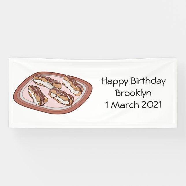 Schokolade Cartoon Illustration Banner (Horizontal)