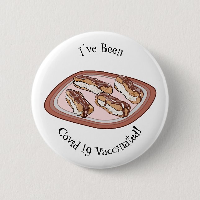 Schokolade Cartoon Illustration Button (Vorderseite)