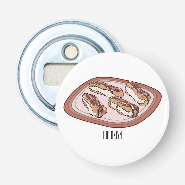 Schokolade Cartoon Illustration Flaschenöffner (Vorderseite)