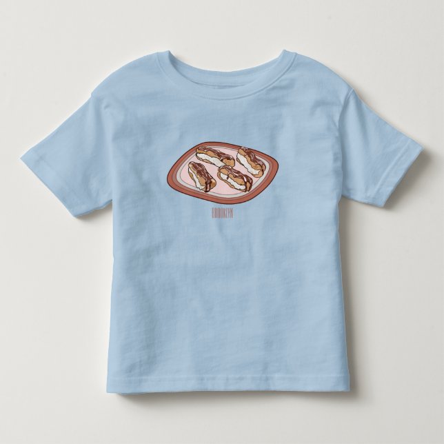 Schokolade Cartoon Illustration Kleinkind T-shirt (Vorderseite)