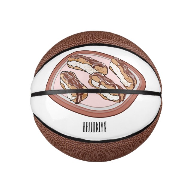 Schokolade Cartoon Illustration Mini Basketball (Vorderseite)