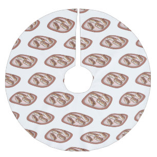 Schokolade Cartoon Illustration Polyester Weihnachtsbaumdecke
