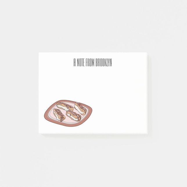 Schokolade Cartoon Illustration Post-it Klebezettel (Vorderseite)