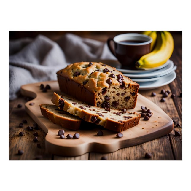 Schokolade Chip Banana Brot Poster (Vorderseite)