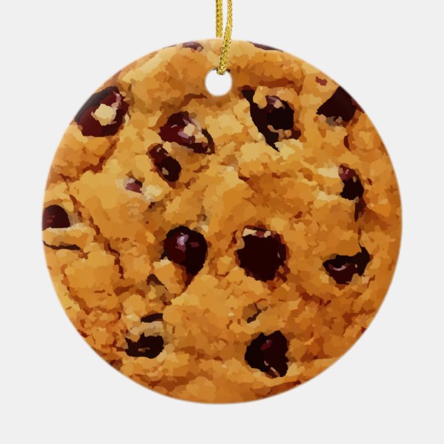 Schokolade Chip Cookie Keramik Ornament (Vorne)