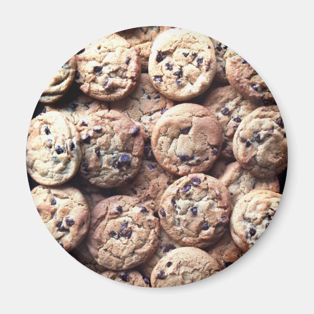 Schokolade Chip Cookie Round Magnet (Vorne)