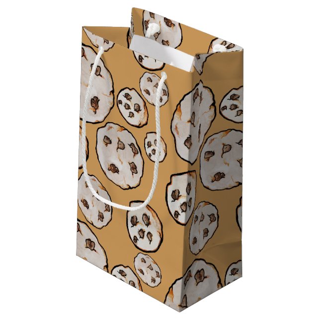 Schokolade Chip Cookies Cookie Liebhaber Kleine Geschenktüte (Rückseite Schrägansicht)
