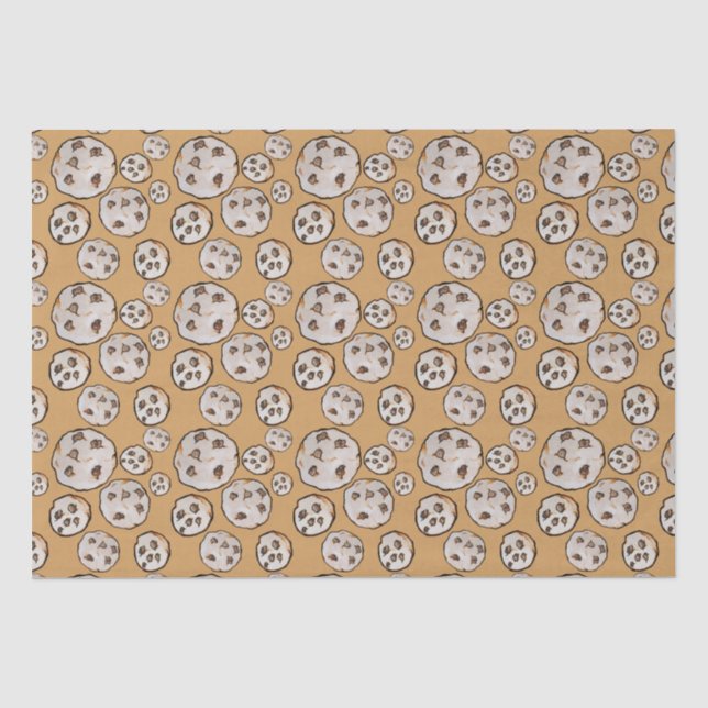 Schokolade Chip Cookies Cookie Liebhaber Seidenpapier (Vorderseite)