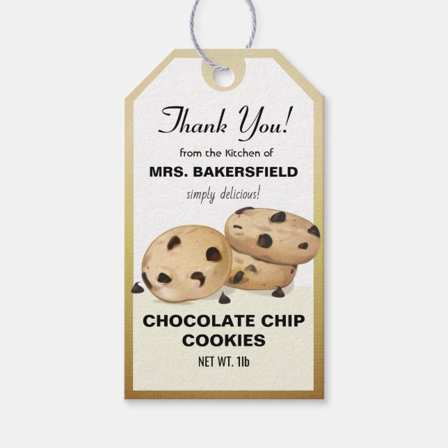 Schokolade Chip Cookies Danke, dass Sie ein Gesche Geschenkanhänger (Vorderseite)