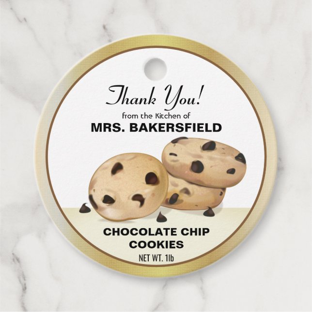 Schokolade Chip Cookies Danke, dass Sie ein Gesche Geschenkanhänger (Vorderseite)