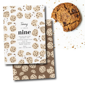 Schokolade Chip Cookies Geburtstagsparty Thema Einladung