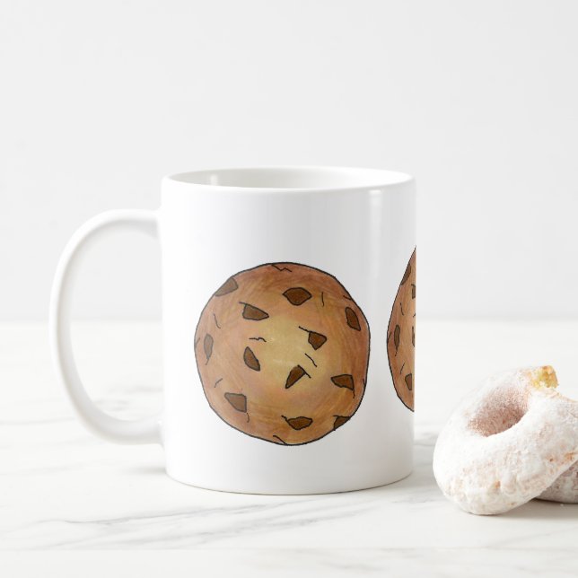 Schokolade Chip Cookies Junk Food Backend Feinschm Kaffeetasse (Mit Donut)
