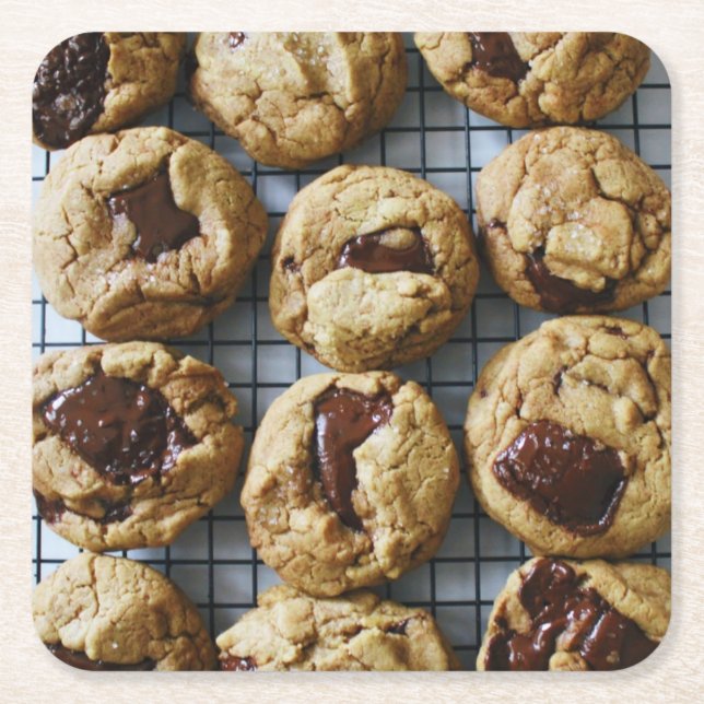 Schokolade Chip Cookies Rechteckiger Pappuntersetzer (Vorderseite)