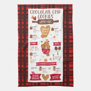 Schokolade Chip Cookies Rezept Feierliche Weihnach Geschirrtuch