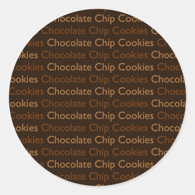 Schokolade Chip Cookies Runder Aufkleber (Vorderseite)