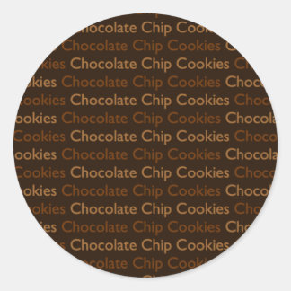 Schokolade Chip Cookies Runder Aufkleber
