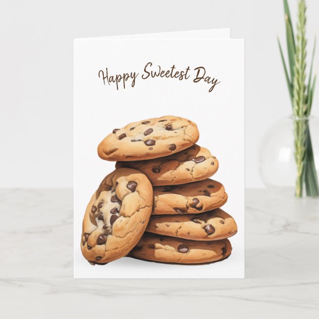 Schokolade Chip Cookies Süßeste Tage Karte (Vorderseite)