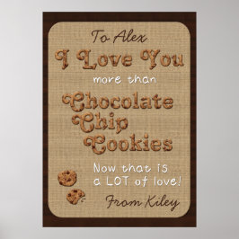 Schokolade Chip knusprige Yummy Cookies Golden Bro Poster