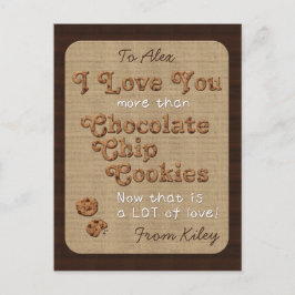 Schokolade Chip knusprige Yummy Cookies Golden Bro Postkarte