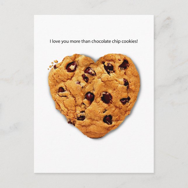 Schokolade Chip Post Card Valentine Feiertagspostkarte (Vorderseite)
