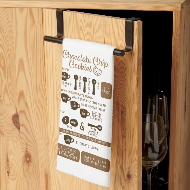 Schokolade Chip Rezept Küchentuch (Drittel gefaltet)