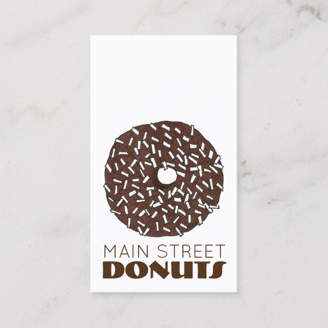 Schokolade Coconut Donut Doughnut Shop Donuts Nahr Visitenkarte (Vorderseite)