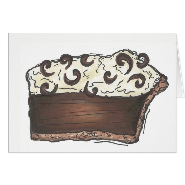 Schokolade Cream Diner Pie Slice Feinschmecker Des (Vorderseite (Horizontal))