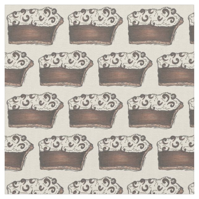 Schokolade Creme Pie Slice Dessert Futter Stoff (Nahaufnahme)