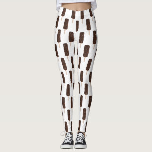 Schokolade Crunch Ice Creme Bar Muster Leggings