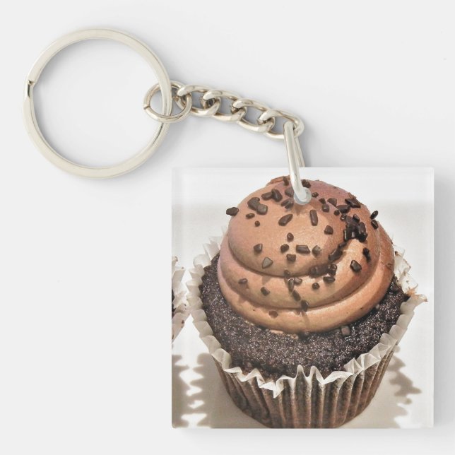 Schokolade Cupcake Acrylic Schlüsselanhänger (Vorderseite)