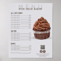 Schokolade Cupcake Gray Menü Bäckerei Preis List