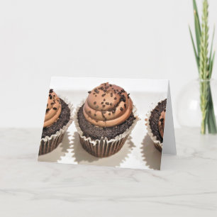Schokolade Cupcake Grußkarte Karte
