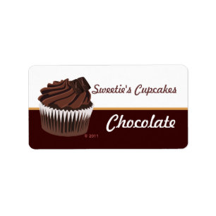 Schokolade Cupcake Labels Adressaufkleber