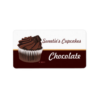 Schokolade Cupcake Labels Adressaufkleber