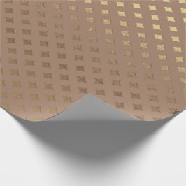 Schokolade Diamond Brown Sepia Gold Metallic Geschenkpapier