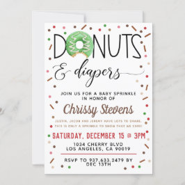 Schokolade Donut Baby Sprinkle Dusche Einladung