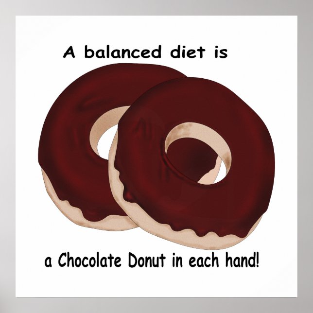 Schokolade Donut Diet drucken Poster (Vorne)