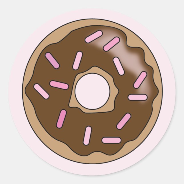 Schokolade Donut Sticker (Vorderseite)
