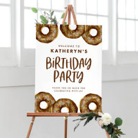 Schokolade Donuts Geburtstagsparty Willkommen