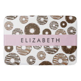 Schokolade Donuts, Karamellabüsse, Icing, Ihr Name Badematte