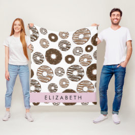 Schokolade Donuts, Karamellabüsse, Icing, Ihr Name Fleecedecke