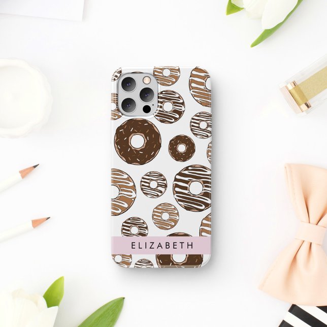 Schokolade Donuts, Karamellabüsse, Icing, Ihr Name iPhone 16 Hülle (Von Creator hochgeladen)